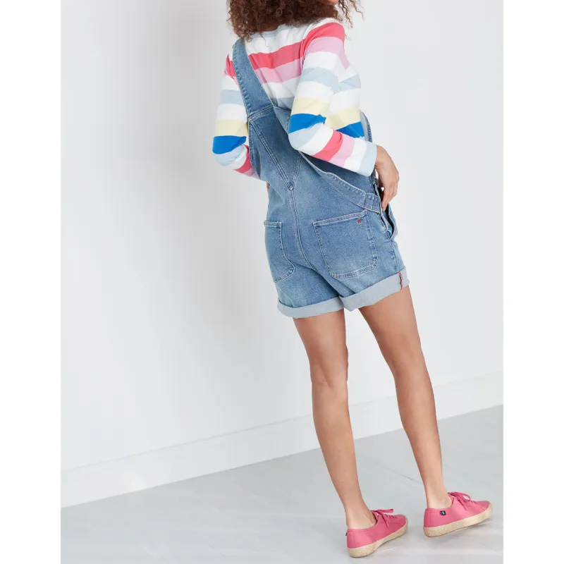 Joules Garland Short Denim Dungarees - Light Denim-3